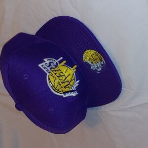 Lakers fitted flat bill hat